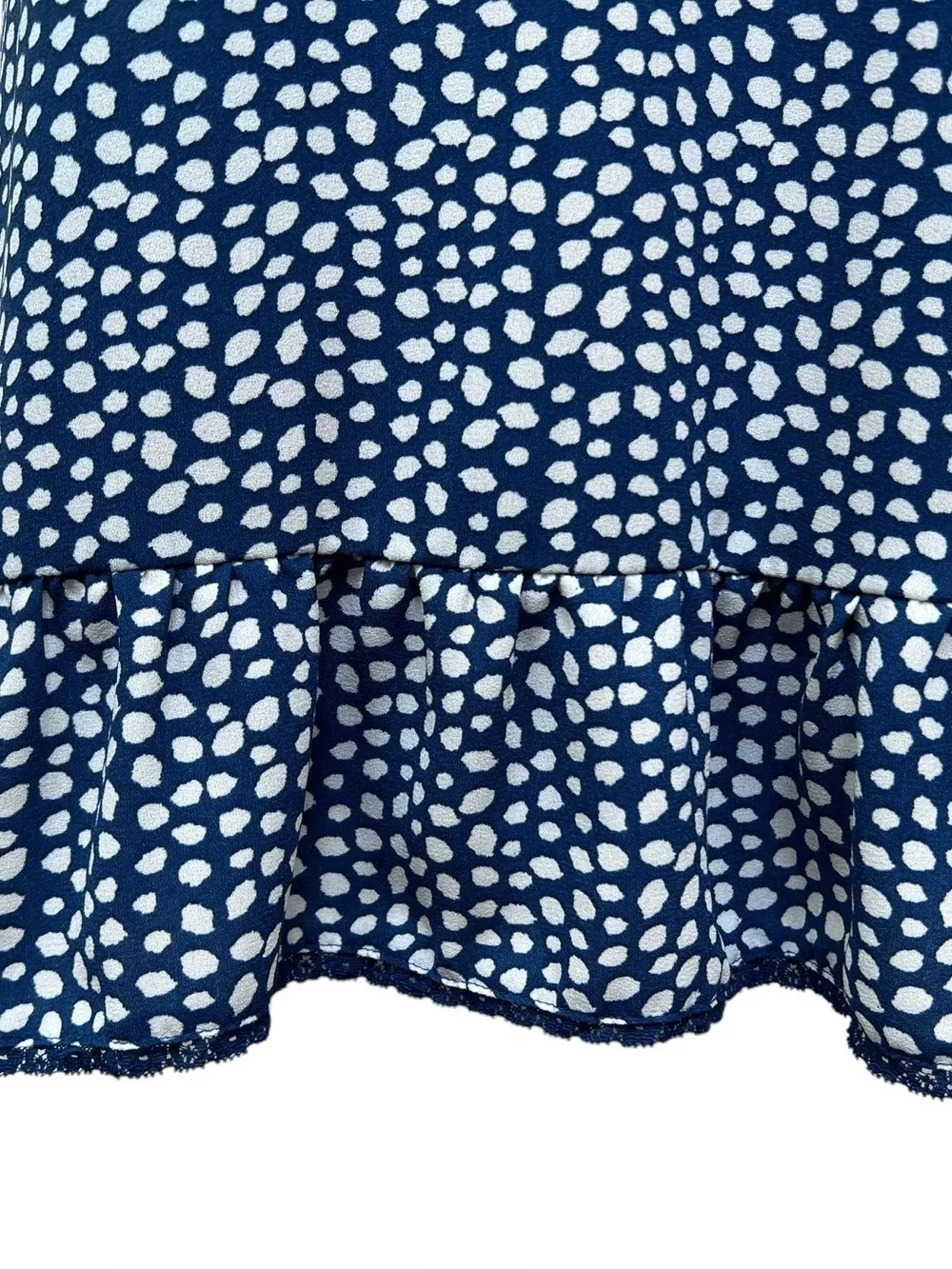 Urban Outfitters Blue White Speckled Babydoll Mini Dress Small